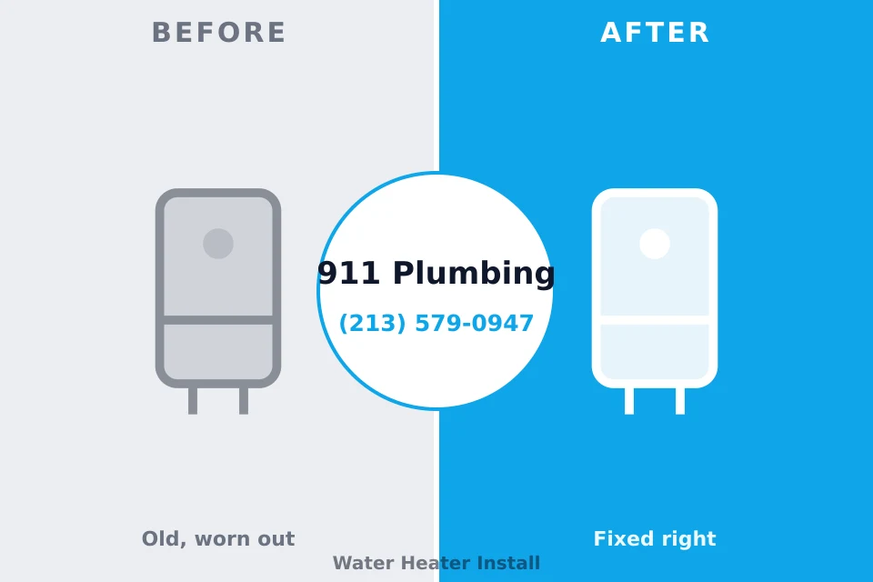 Before and after: plumbing company Liberty Corner, NJ